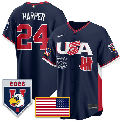 USA Baseball x Undefeated 2026 World Baseball Classic Limited Jersey - Stitched