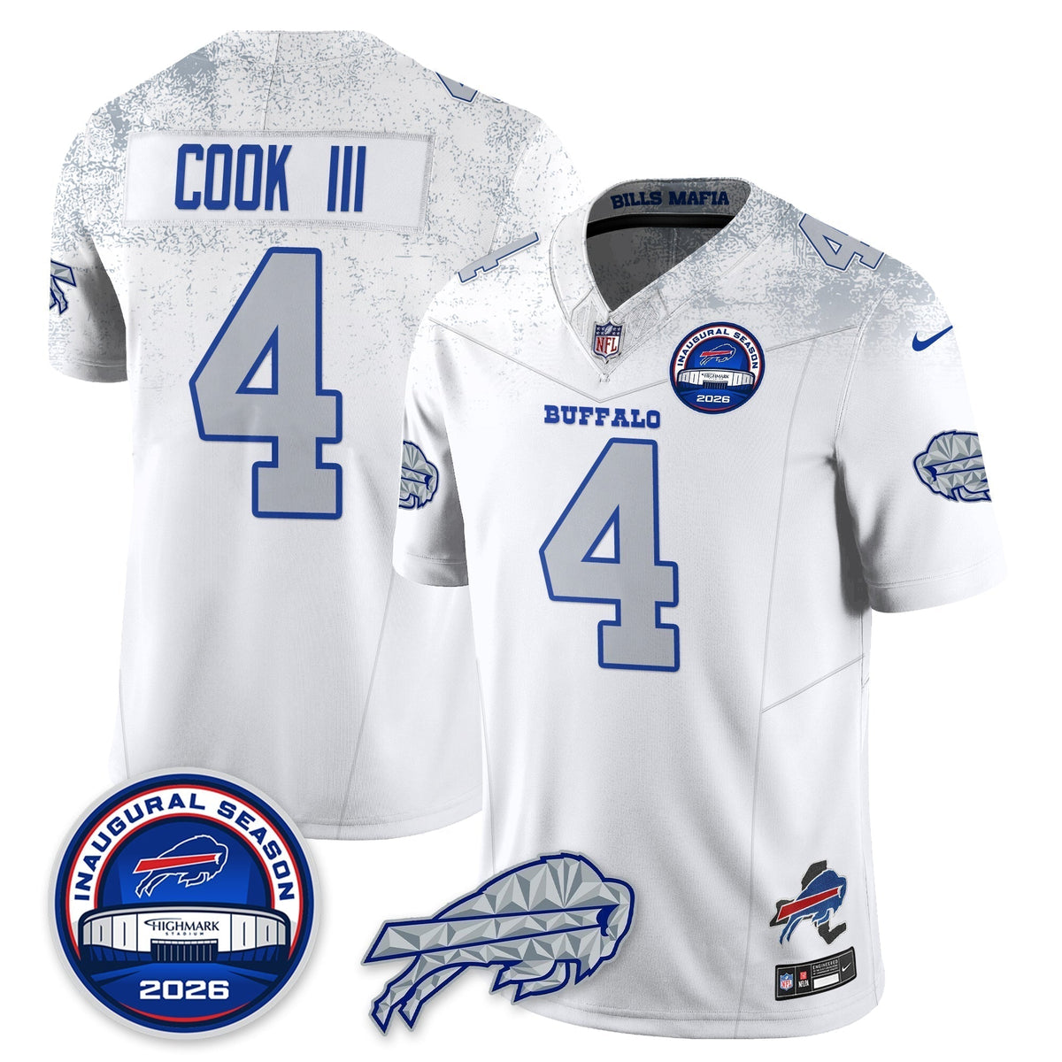BUF 2026 Inaugural Season Patch Vapor Limited Jersey - Stitched
