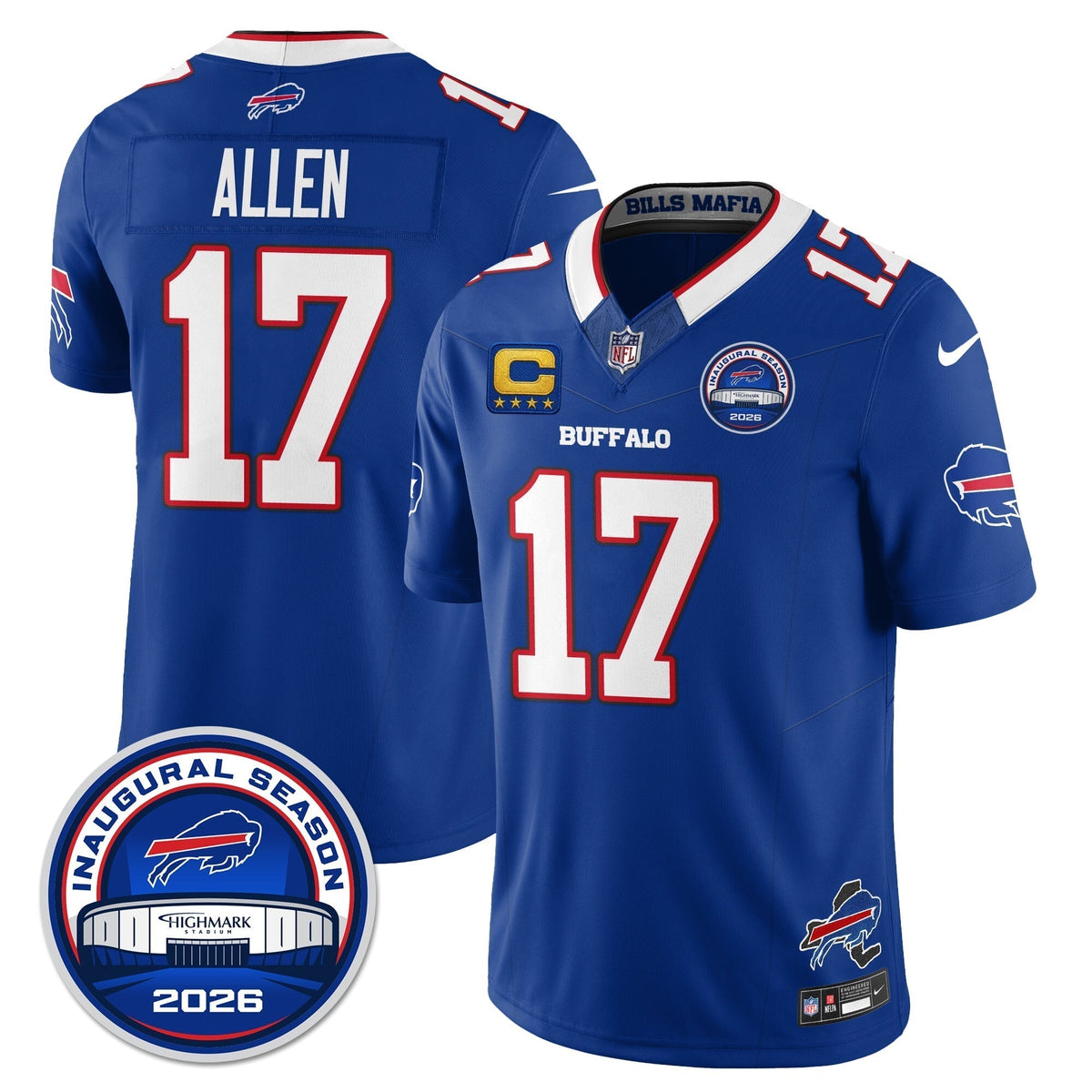 BUF 2026 Inaugural Season Patch Vapor Limited Jersey - Stitched