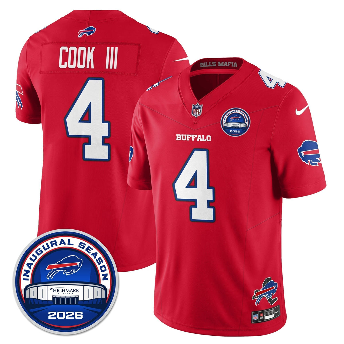 BUF 2026 Inaugural Season Patch Vapor Limited Jersey - Stitched