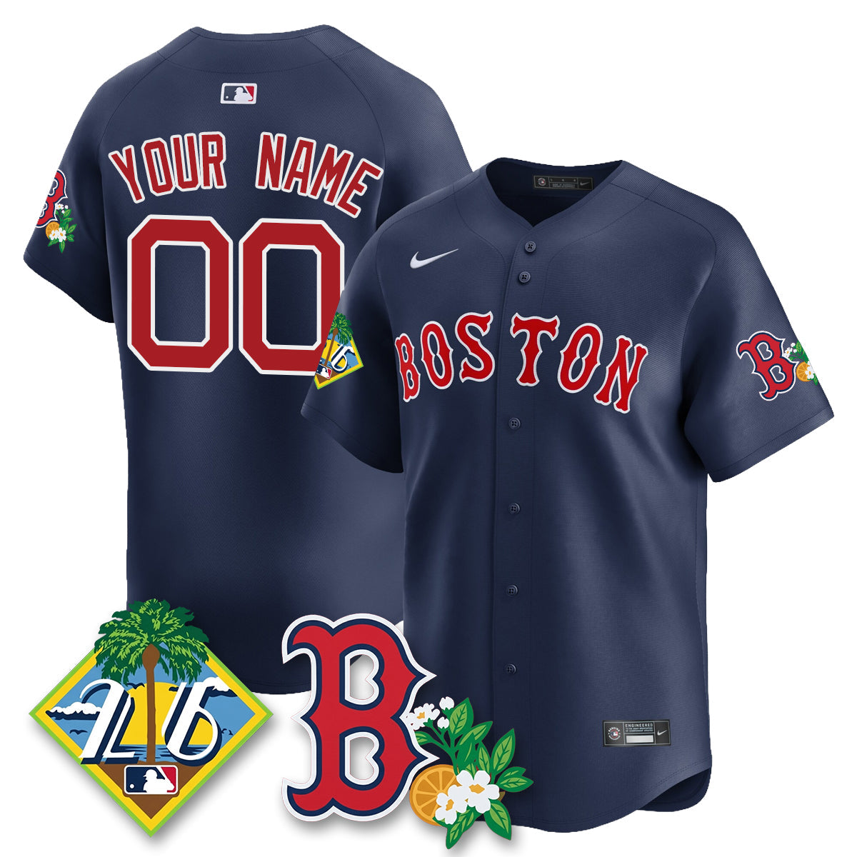 Custom BOS 2026 Spring Training Vapor Limited Jersey - Stitched