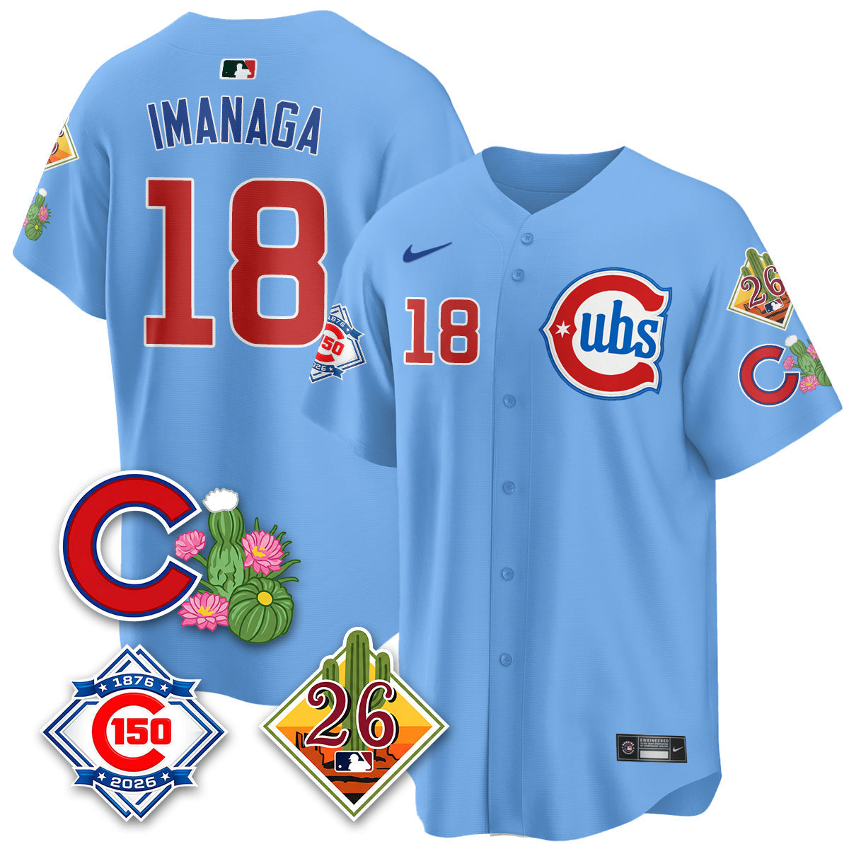 CHC 2026 Spring Training Vapor Limited Jersey - 150th Anniversary Patch - Stitched