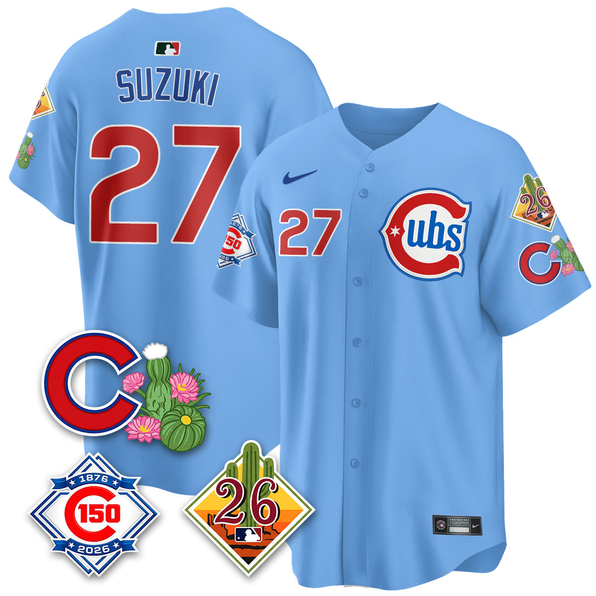 CHC 2026 Spring Training Vapor Limited Jersey - 150th Anniversary Patch - Stitched