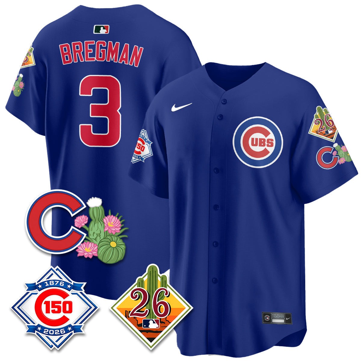 CHC 2026 Spring Training Vapor Limited Jersey - 150th Anniversary Patch - Stitched