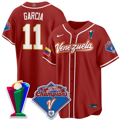 Venezuela Baseball 2026 World Baseball Classic Champions Limited Jersey - Stitched