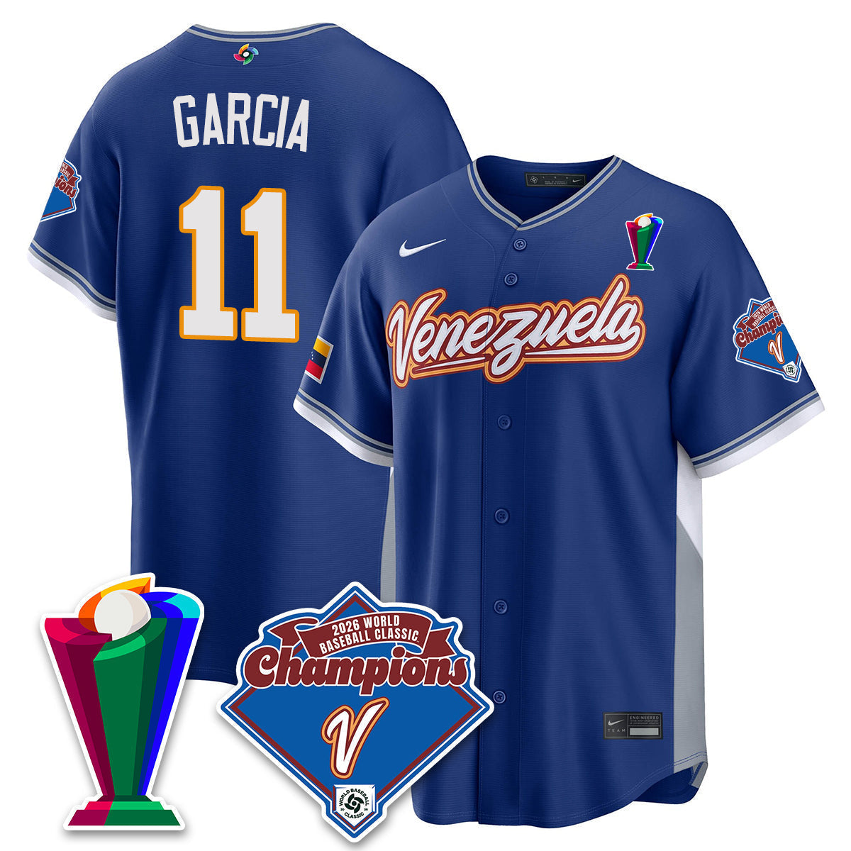 Venezuela Baseball 2026 World Baseball Classic Champions Limited Jersey - Stitched
