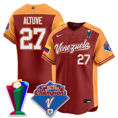 Venezuela Baseball 2026 World Baseball Classic Champions Limited Jersey - Stitched