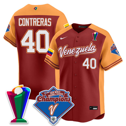 Venezuela Baseball 2026 World Baseball Classic Champions Limited Jersey - Stitched