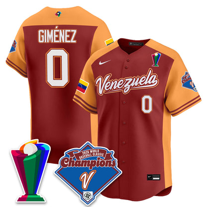 Venezuela Baseball 2026 World Baseball Classic Champions Limited Jersey - Stitched