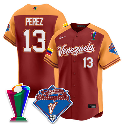 Venezuela Baseball 2026 World Baseball Classic Champions Limited Jersey - Stitched