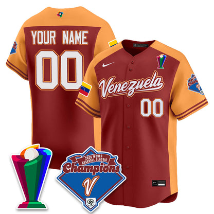 Venezuela Baseball 2026 World Baseball Classic Champions Limited Jersey - Stitched