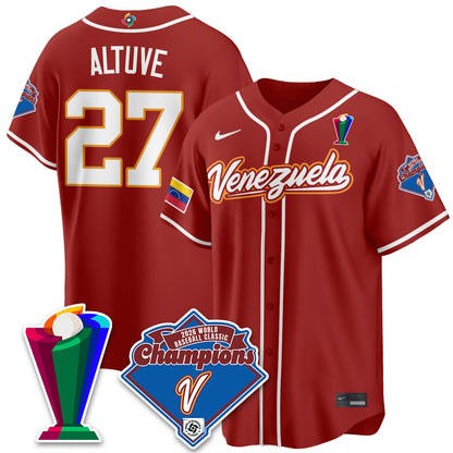 Venezuela Baseball 2026 World Baseball Classic Champions Limited Jersey - Stitched