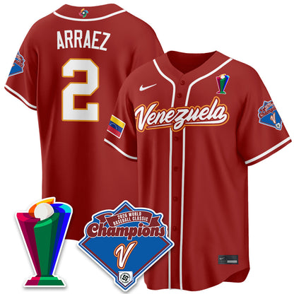 Venezuela Baseball 2026 World Baseball Classic Champions Limited Jersey - Stitched