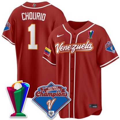 Venezuela Baseball 2026 World Baseball Classic Champions Limited Jersey - Stitched