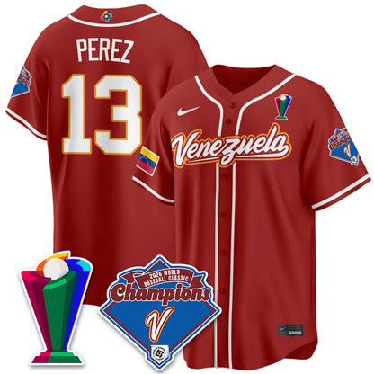 Venezuela Baseball 2026 World Baseball Classic Champions Limited Jersey - Stitched