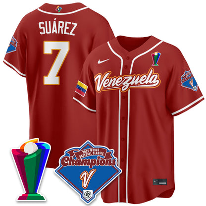 Venezuela Baseball 2026 World Baseball Classic Champions Limited Jersey - Stitched