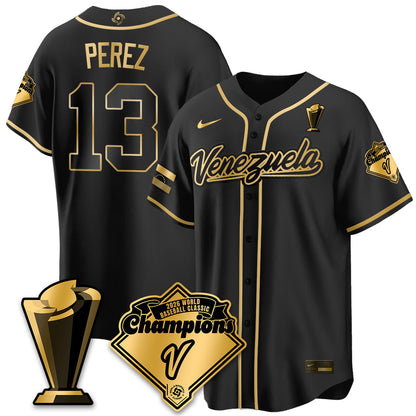 Venezuela Baseball 2026 World Baseball Classic Champions Limited Jersey - Stitched