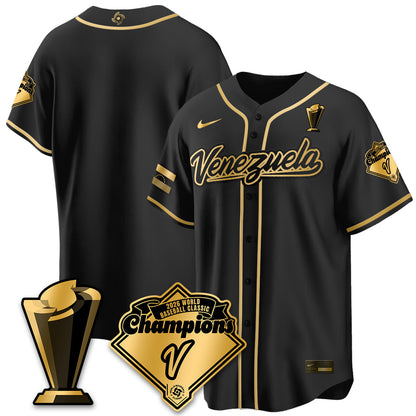 Venezuela Baseball 2026 World Baseball Classic Champions Limited Jersey - Stitched