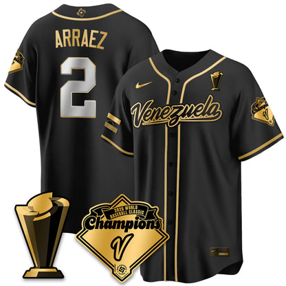 Venezuela Baseball 2026 World Baseball Classic Champions Limited Jersey - Stitched