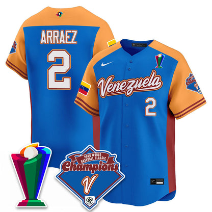 Venezuela Baseball 2026 World Baseball Classic Champions Limited Jersey - Stitched