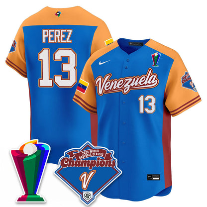 Venezuela Baseball 2026 World Baseball Classic Champions Limited Jersey - Stitched