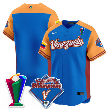 Venezuela Baseball 2026 World Baseball Classic Champions Limited Jersey - Stitched
