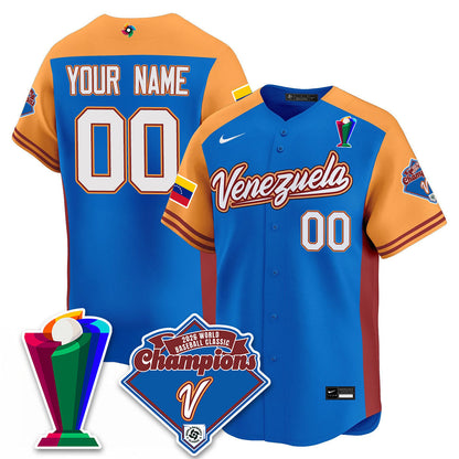 Venezuela Baseball 2026 World Baseball Classic Champions Limited Jersey - Stitched