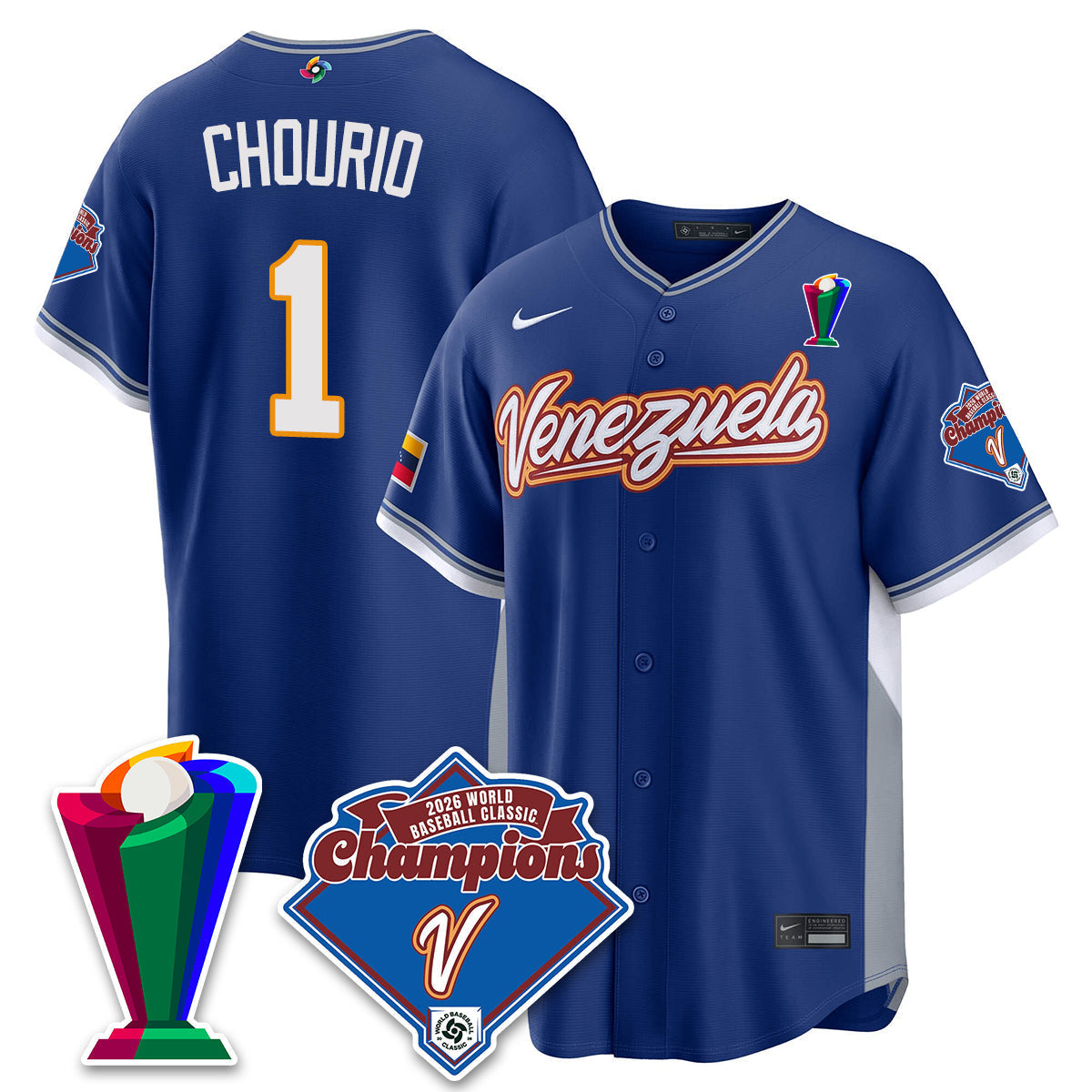 Venezuela Baseball 2026 World Baseball Classic Champions Limited Jersey - Stitched