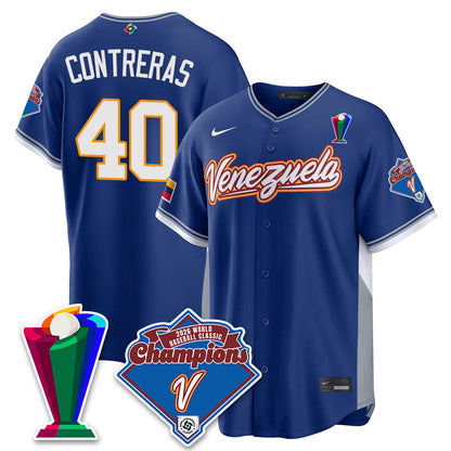Venezuela Baseball 2026 World Baseball Classic Champions Limited Jersey - Stitched