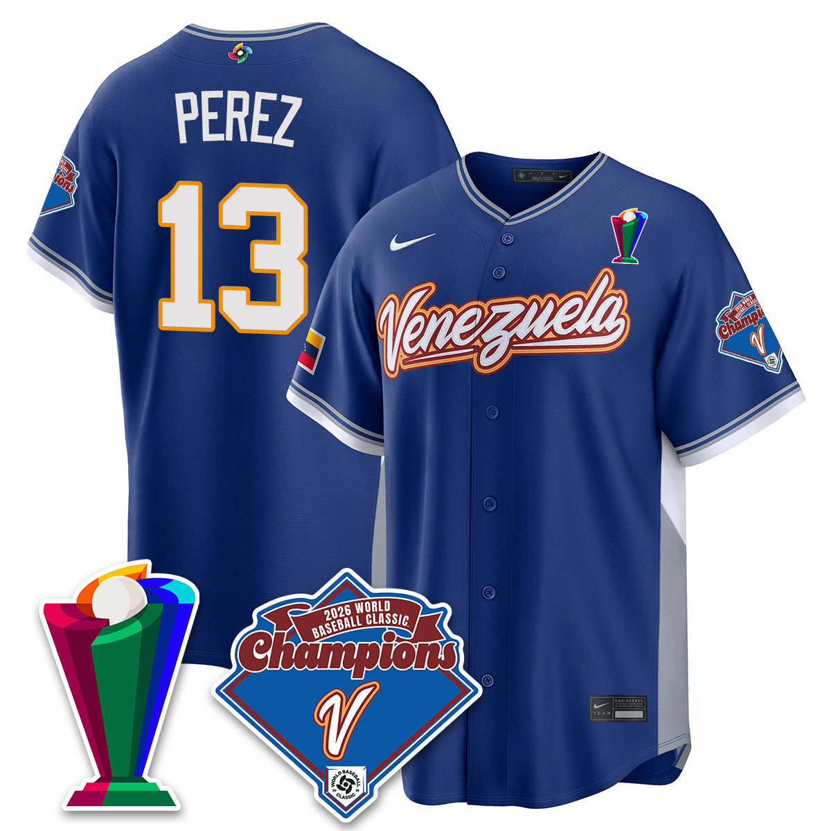 Venezuela Baseball 2026 World Baseball Classic Champions Limited Jersey - Stitched