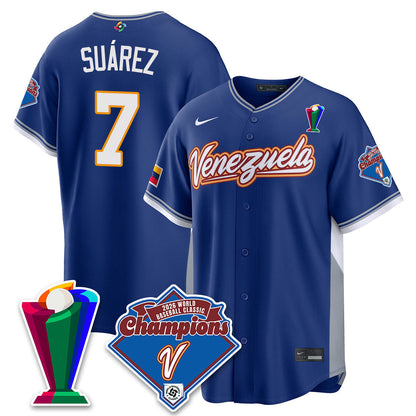 Venezuela Baseball 2026 World Baseball Classic Champions Limited Jersey - Stitched