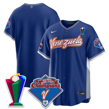Venezuela Baseball 2026 World Baseball Classic Champions Limited Jersey - Stitched