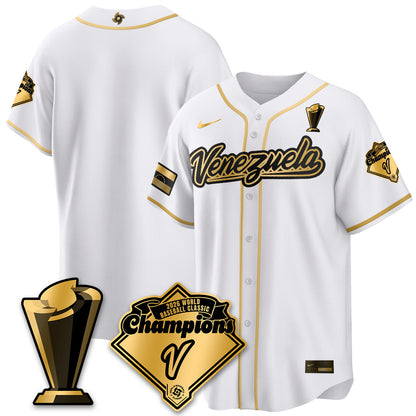 Venezuela Baseball 2026 World Baseball Classic Champions Limited Jersey - Stitched