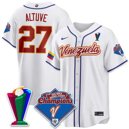 Venezuela Baseball 2026 World Baseball Classic Champions Limited Jersey - Stitched