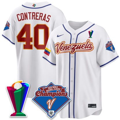 Venezuela Baseball 2026 World Baseball Classic Champions Limited Jersey - Stitched