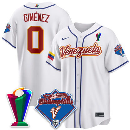 Venezuela Baseball 2026 World Baseball Classic Champions Limited Jersey - Stitched