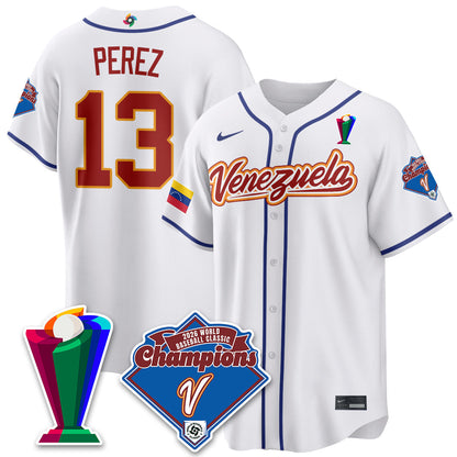 Venezuela Baseball 2026 World Baseball Classic Champions Limited Jersey - Stitched