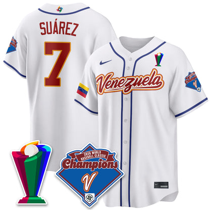 Venezuela Baseball 2026 World Baseball Classic Champions Limited Jersey - Stitched