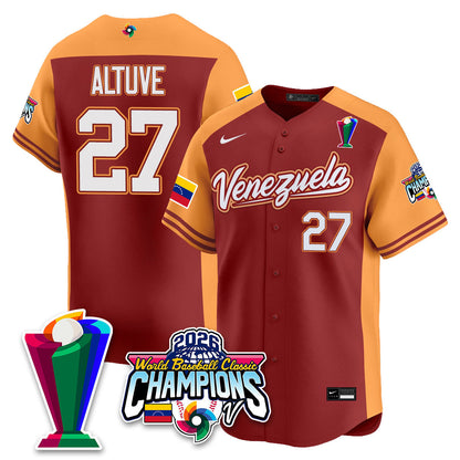 Venezuela Baseball 2026 World Baseball Classic Champions Limited Jersey V2 - Stitched
