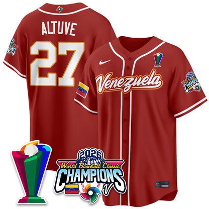 Venezuela Baseball 2026 World Baseball Classic Champions Limited Jersey V2 - Stitched