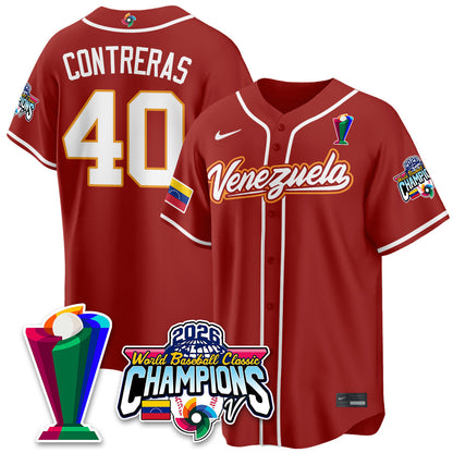 Venezuela Baseball 2026 World Baseball Classic Champions Limited Jersey V2 - Stitched