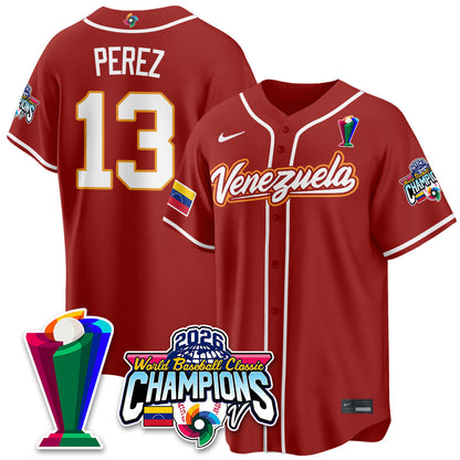 Venezuela Baseball 2026 World Baseball Classic Champions Limited Jersey V2 - Stitched