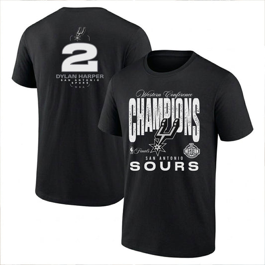 SAS 2026 NBA Western Conference Champions Printed T-Shirt