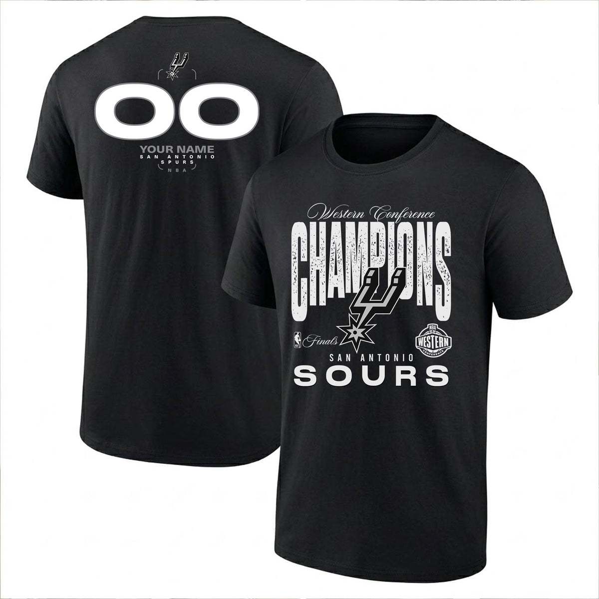 SAS 2026 NBA Western Conference Champions Custom Printed T-Shirt