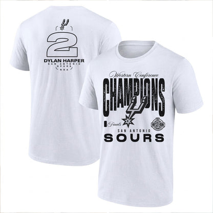SAS 2026 NBA Western Conference Champions Printed T-Shirt