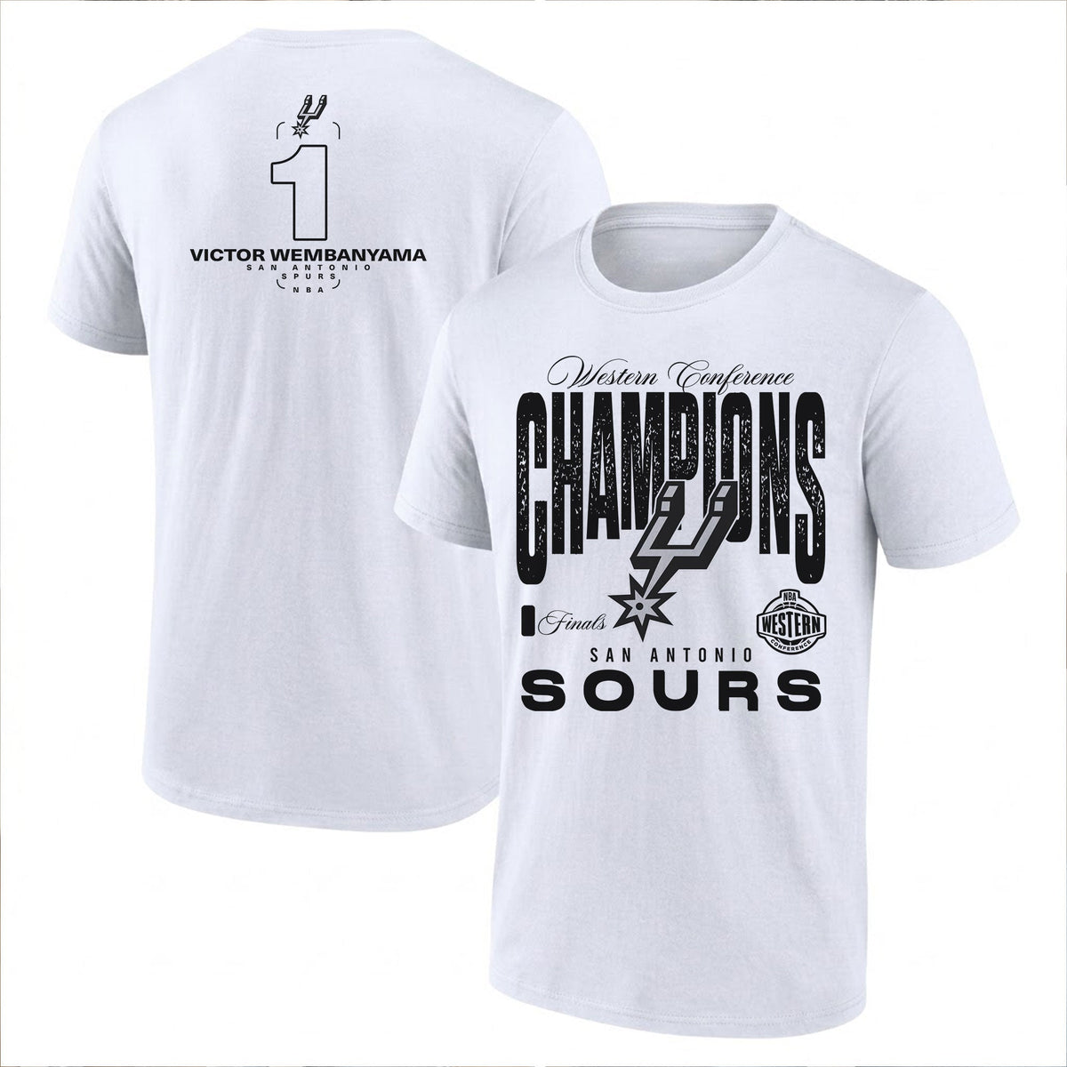 SAS 2026 NBA Western Conference Champions Printed T-Shirt