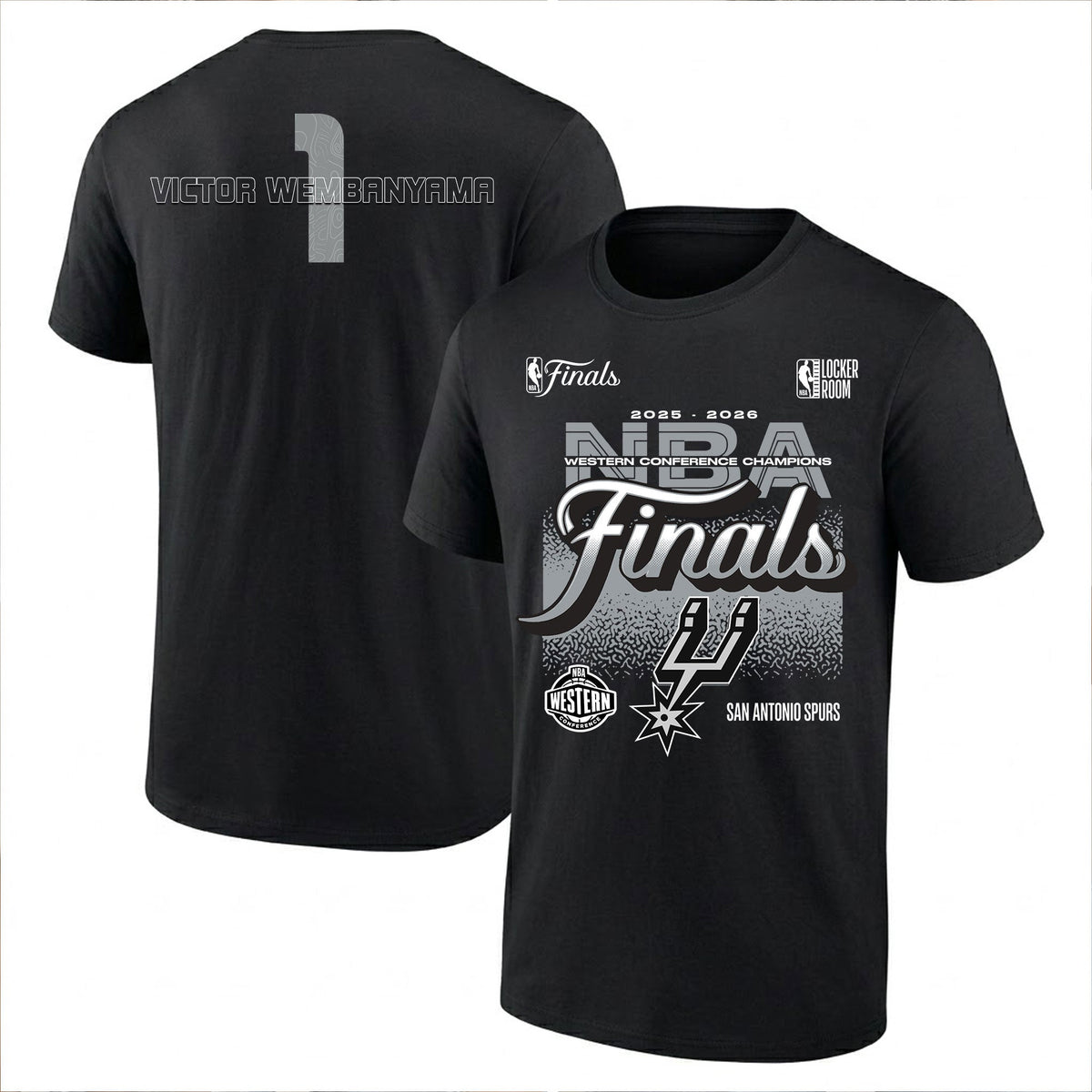 SAS 2026 NBA Western Conference Champions Printed T-Shirt V3