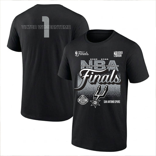 SAS 2026 NBA Western Conference Champions Printed T-Shirt V3