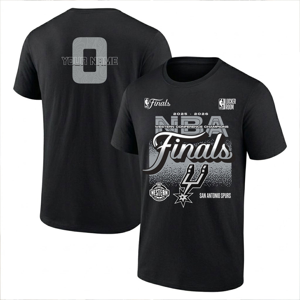 SAS 2026 NBA Western Conference Champions Custom Printed T-Shirt V3