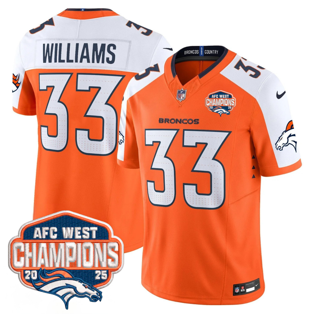 DEN AFC West Champions Patch Vapor Limited Jersey V2 - Stitched